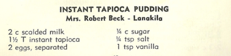 Instant Tapioca Pudding