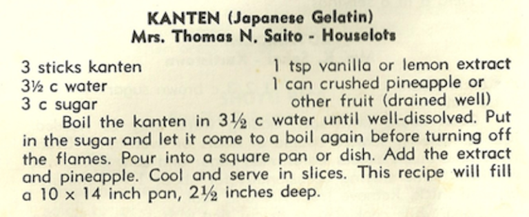 Kanten (Japanese Gelatin)