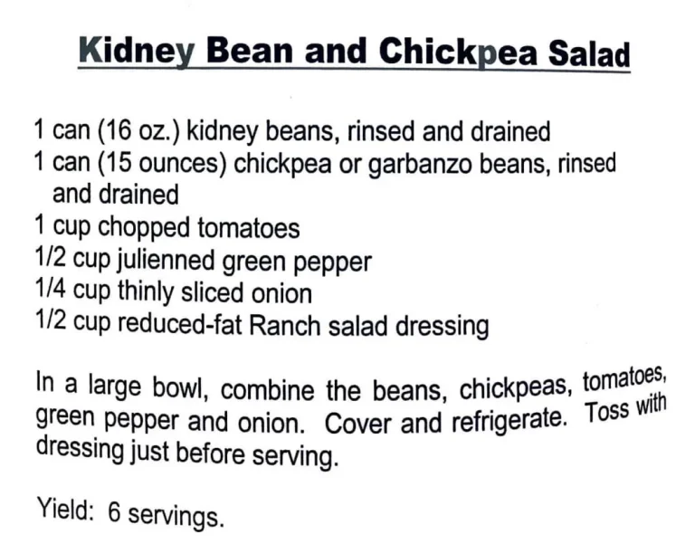 Kidney Bean and Chickpea Salad