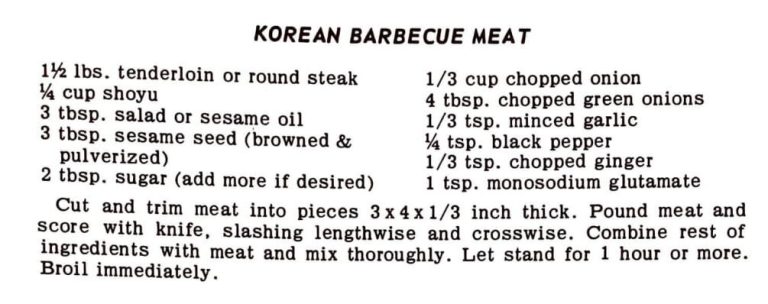 Korean Barbecue Meat