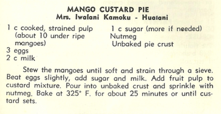 Mango Custard Pie