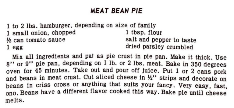 Meat Bean Pie