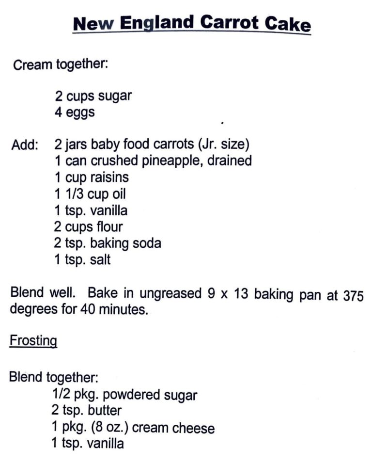 New England Carrot Cake
