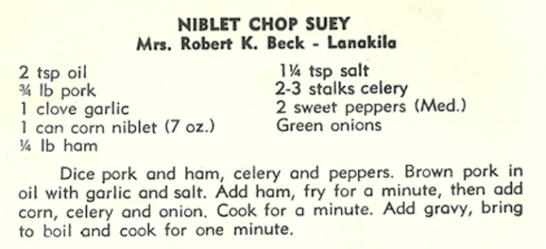 Niblet Chop Suey