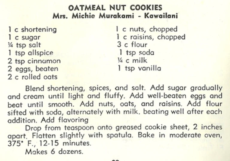 Oatmeal Nut Cookies