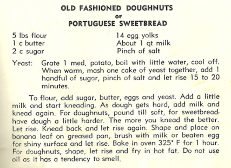 Old Fashioned Doughnuts or Portuguese Sweetbread