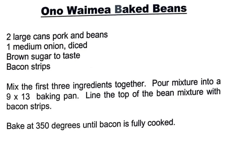 Ono Waimea Baked Beans