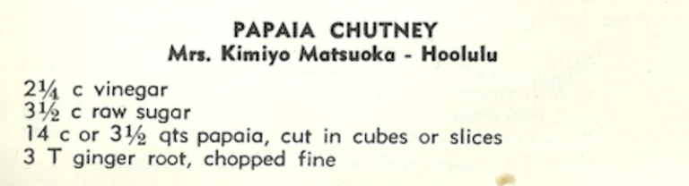 Papaia Chutney