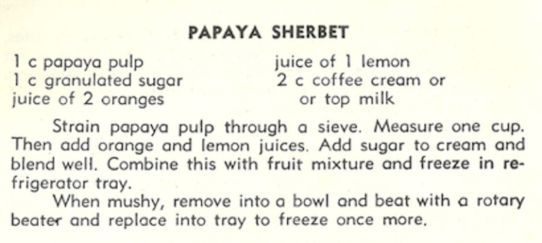 Papaya Sherbet