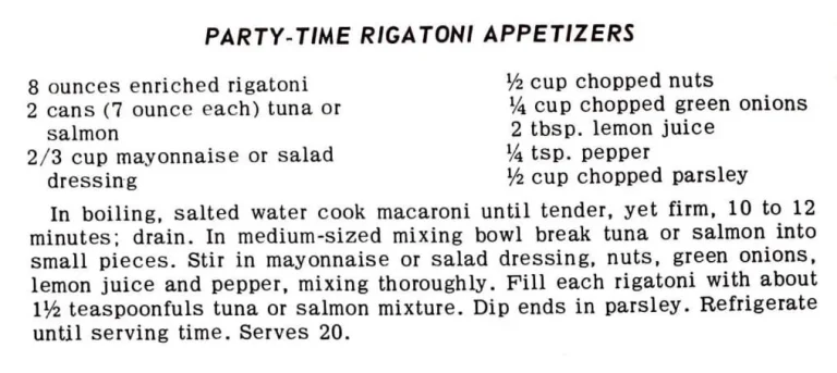 Party-Time Rigatoni Appetizers