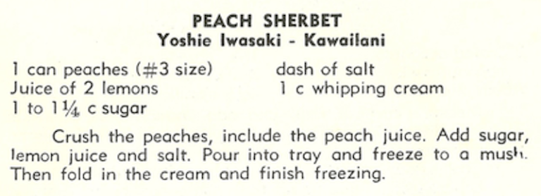 Peach Sherbet