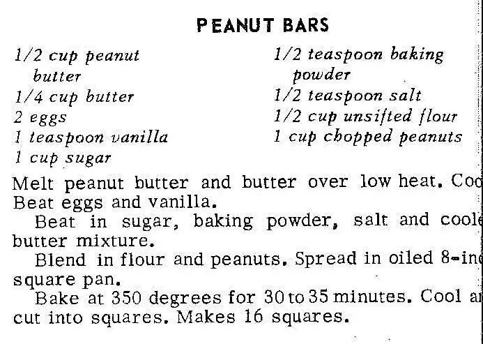 Peanut Bars