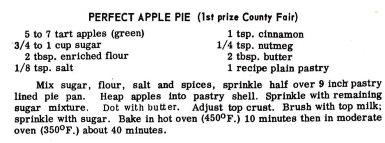 Perfect Apple Pie (1st Prize County Fair)