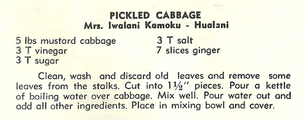Pickled Cabbage