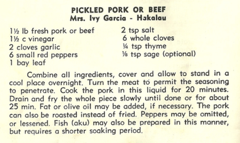 Pickled Pork or Beef