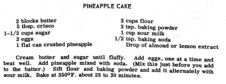 Pineapple Cake