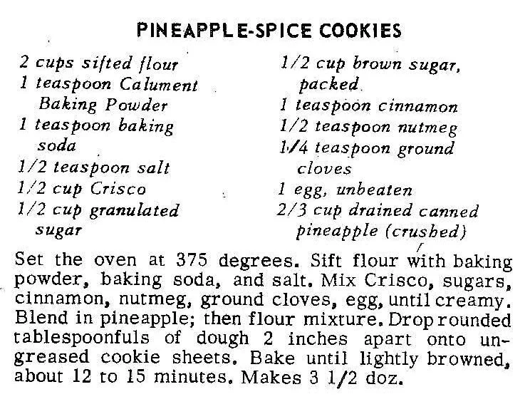 Pineapple-Spice Cookies