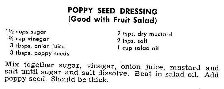 Poppy Seed Dressing
