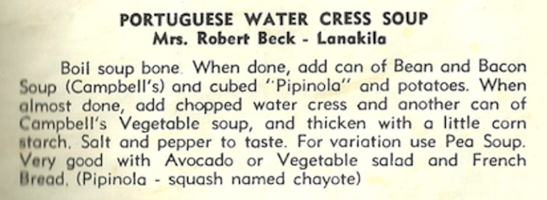 Portuguese Watercress Soup