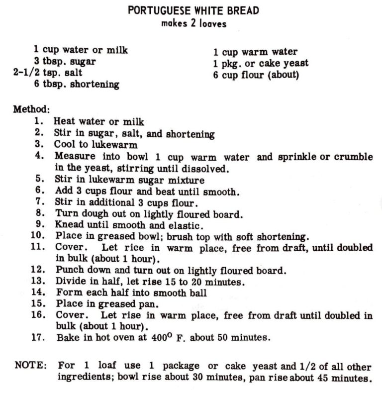 Portuguese White Bread