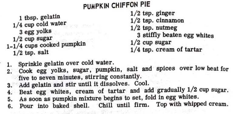 Pumpkin Chiffon Pie