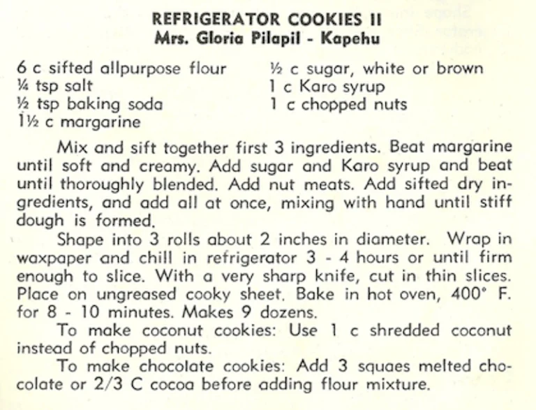 Refrigerator Cookies II