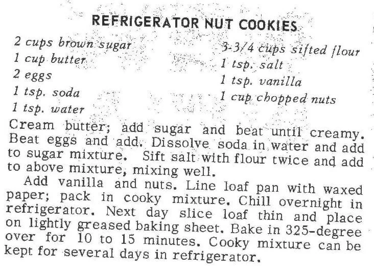Refrigerator Nut Cookies