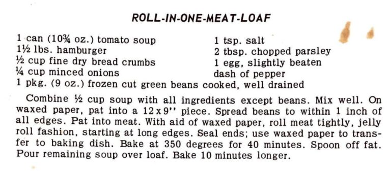 Roll-in-One Meat Loaf