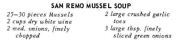 San Remo Mussel Soup