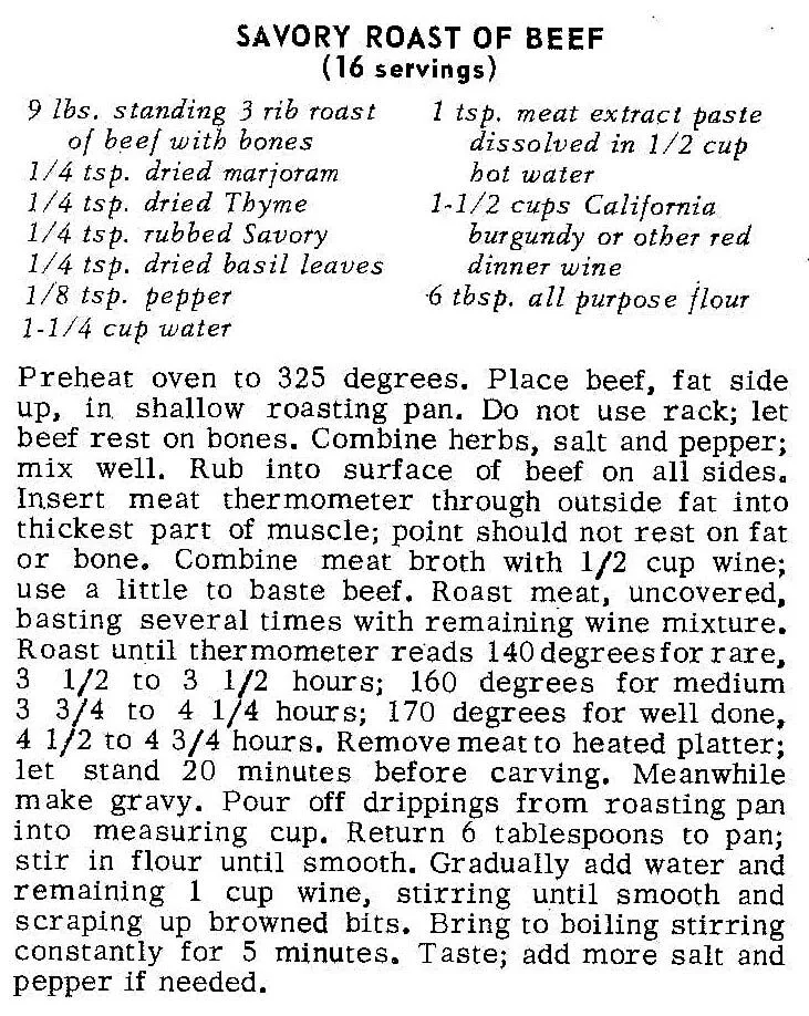 Savory Roast of Beef