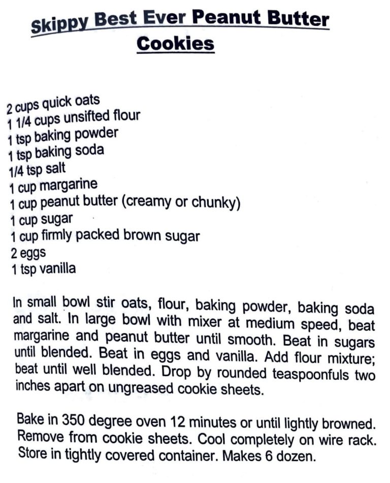 Skippy Best Ever Peanut Butter Cookies