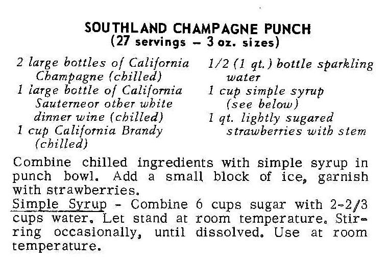 Southland Champagne Punch