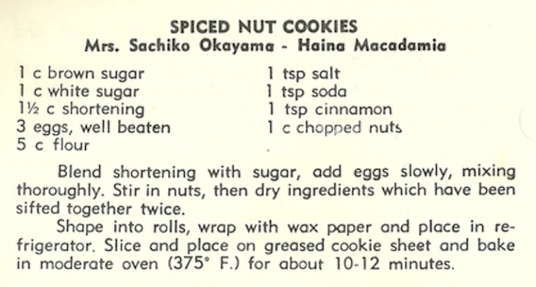 Spiced Nut Cookies