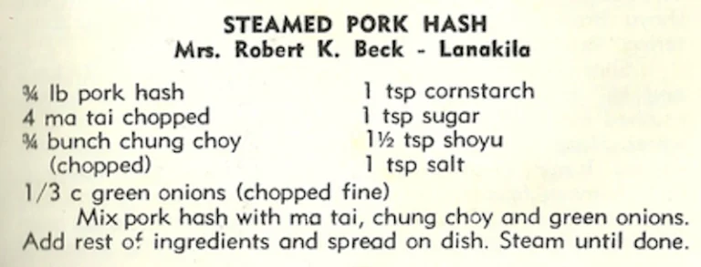 Steamed Pork Hash