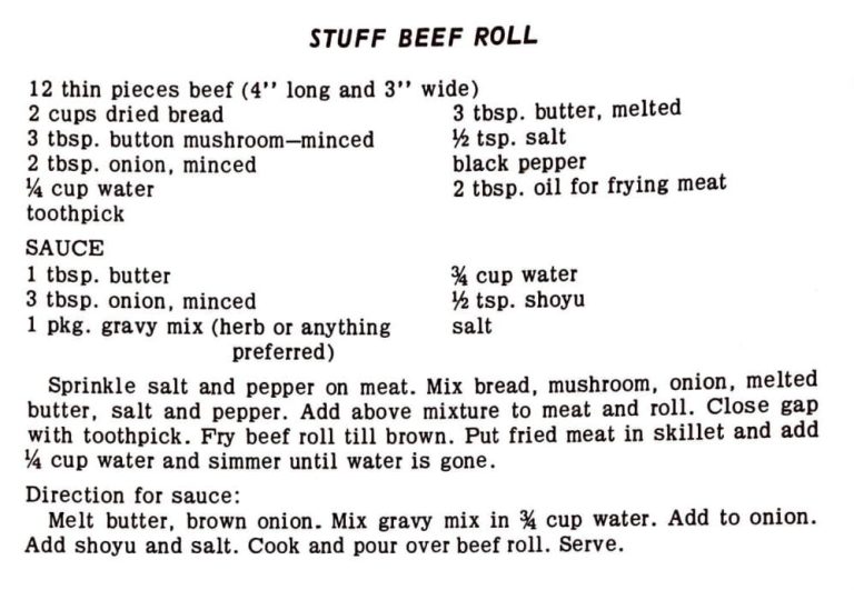 Stuff Beef Roll