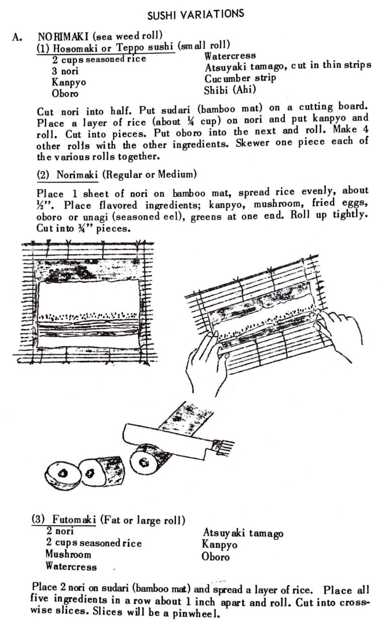 Sushi Variations
