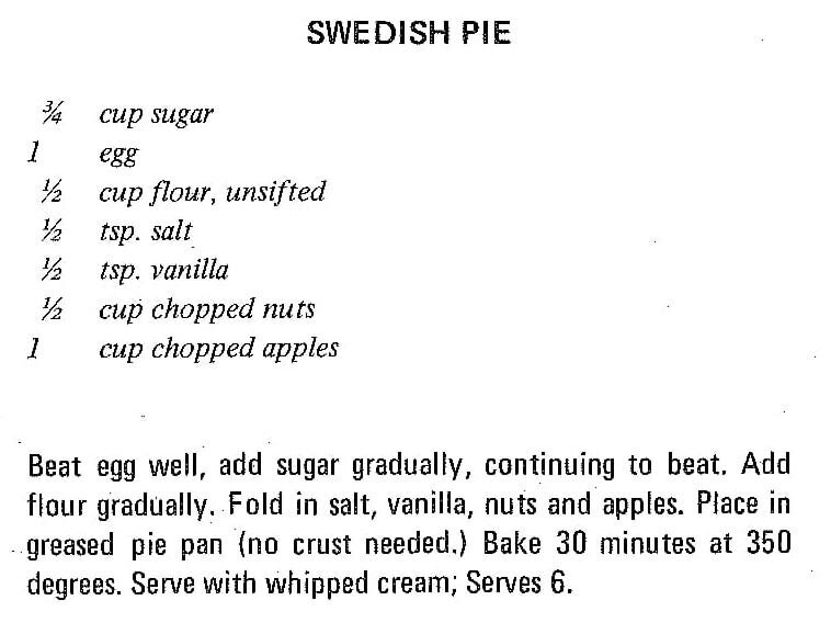 Swedish Pie