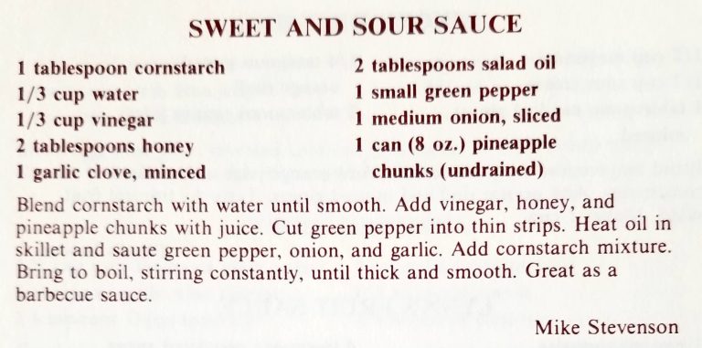 Sweet and Sour Sauce