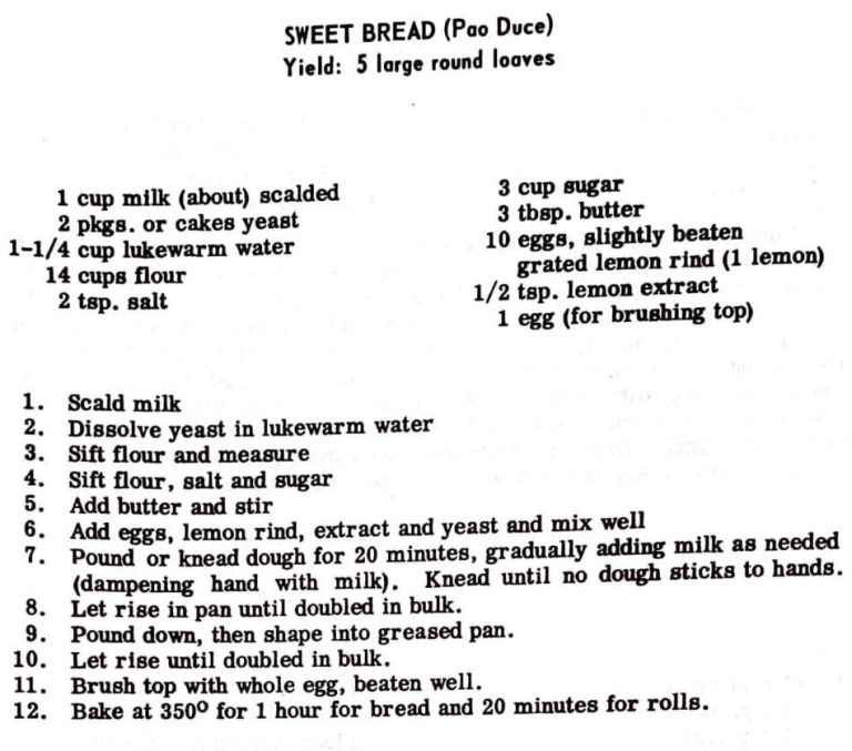 Sweet Bread (Pao Duce)