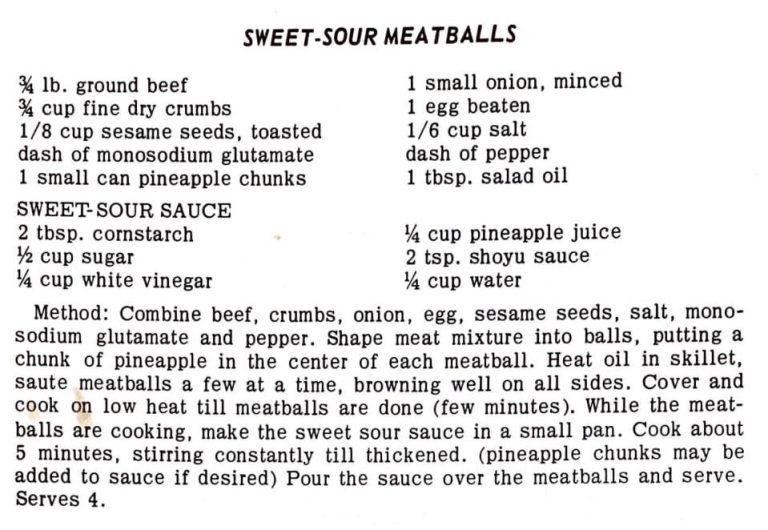 Sweet-Sour Meatballs