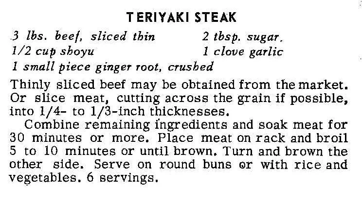 Teriyaki Steak