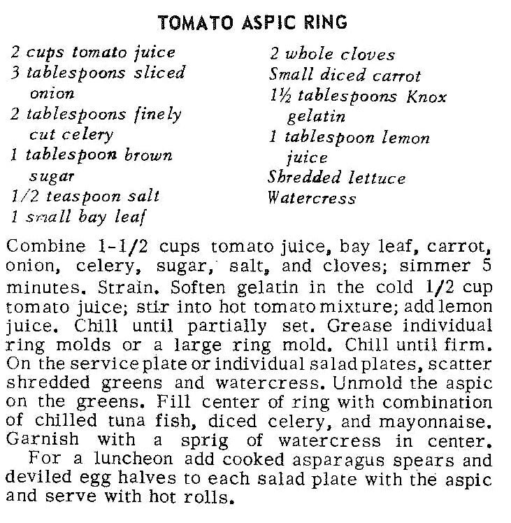 Tomato Aspic Ring