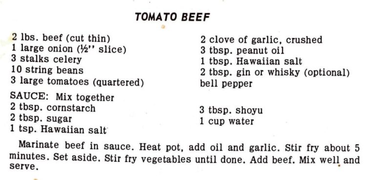 Tomato Beef