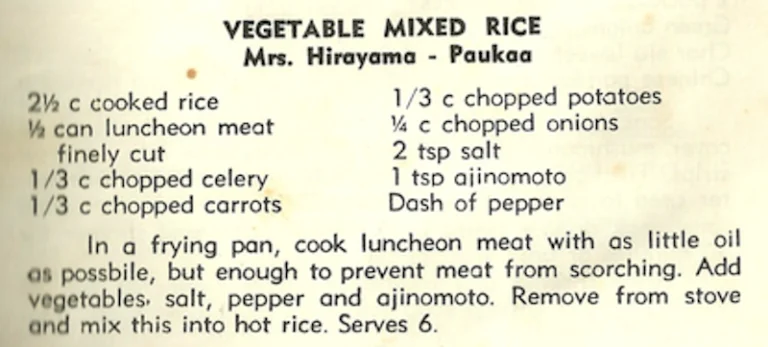 Vegetable Mixed Rice