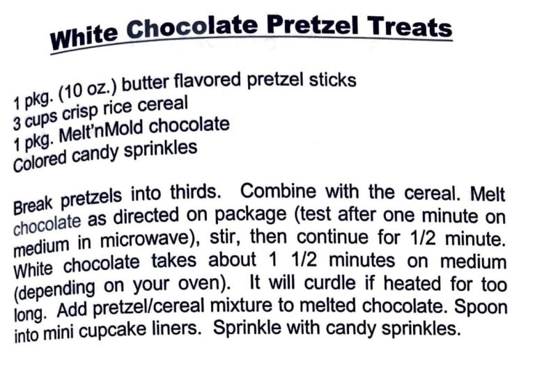 White Chocolate Pretzel Treats