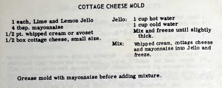 Cottage Cheese Mold