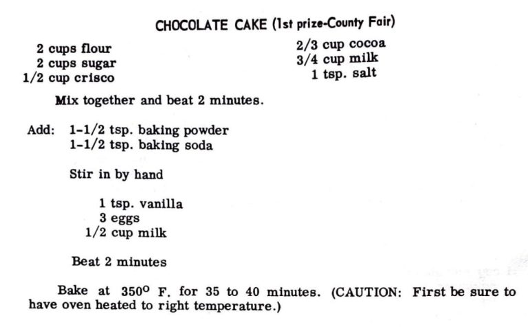 Chocolate Cake (1st Prize County Fair) #2