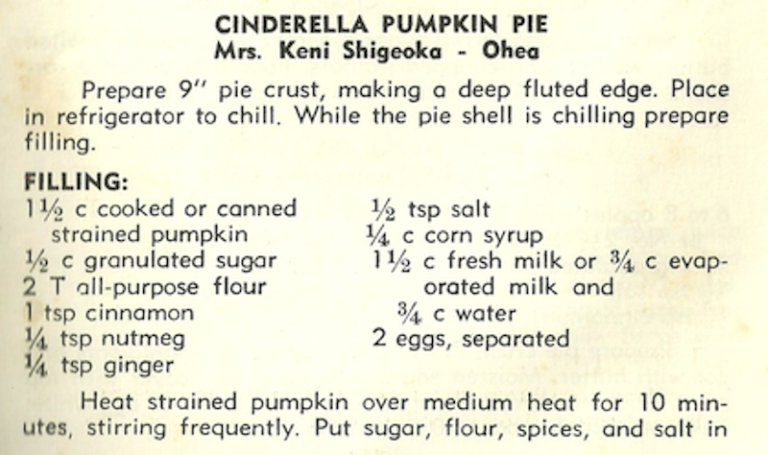 Cinderella Pumpkin Pie