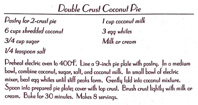 Double Crust Coconut Pie