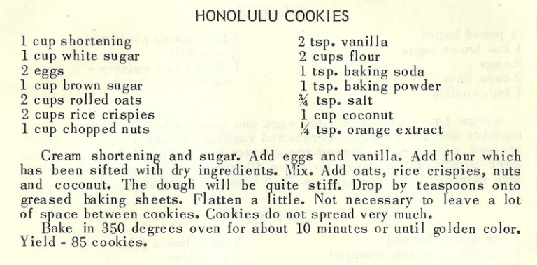 Honolulu Cookies